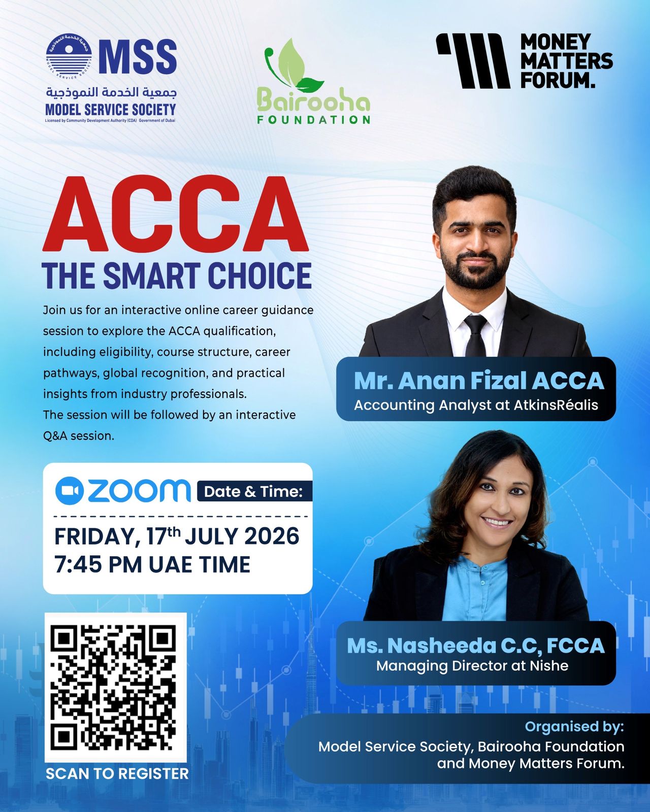 ACCA: The Smart Choice – Money Matters Forum event flyer, July 2026