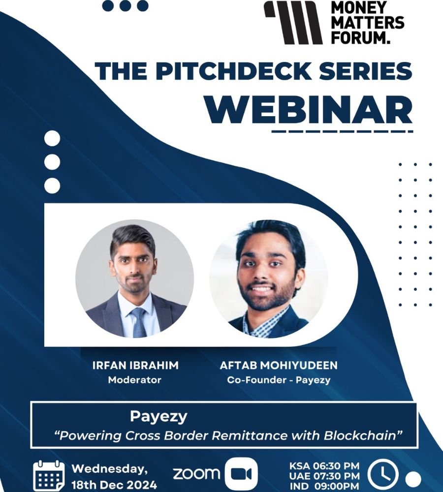 The Pitchdeck Series Webinar: Payscy – Money Matters Forum event flyer, December 2024