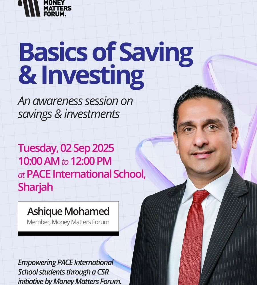 Basics of Saving & Investing – Money Matters Forum event flyer, September 2025