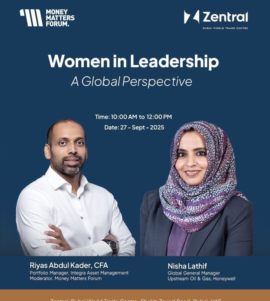 Women in Leadership: A Global Perspective – Money Matters Forum event flyer, September 2025