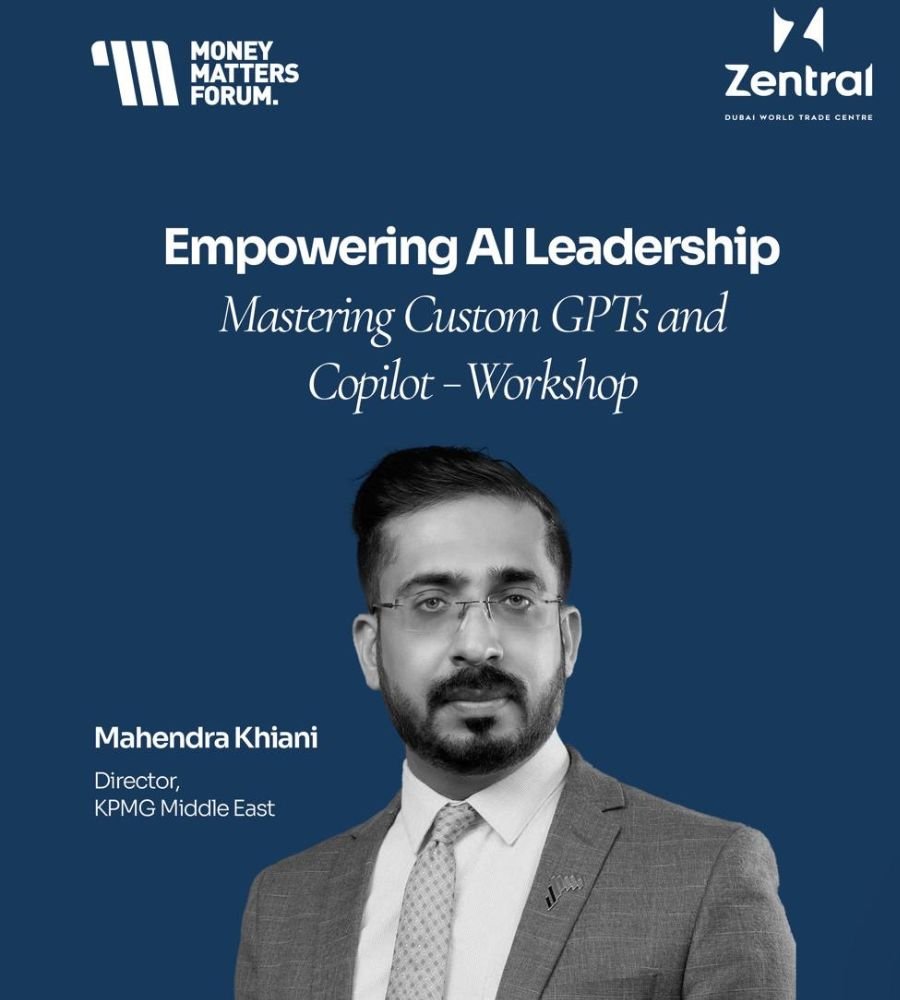 Empowering AI Leadership – Money Matters Forum event flyer, April 2025