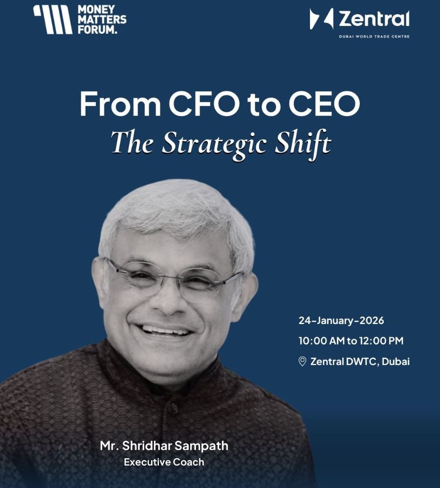 From CFO to CEO: The Strategic Shift – Money Matters Forum event flyer, January 2026