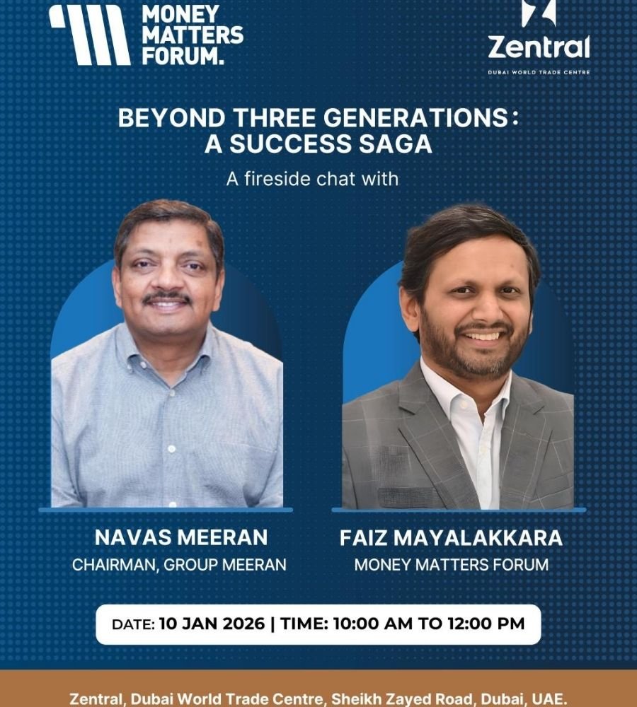 Beyond Three Generations: A Success Saga – Money Matters Forum event flyer, January 2026