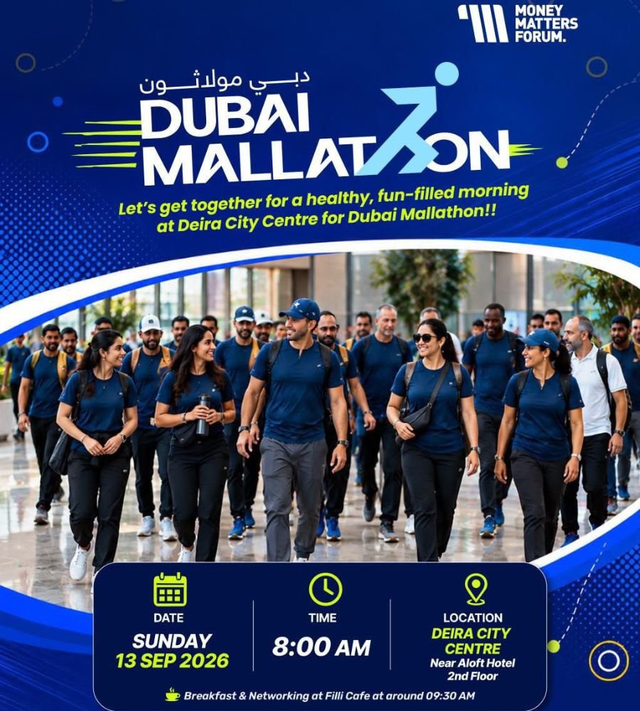 Dubai Mallathon – Money Matters Forum event flyer, September 2026