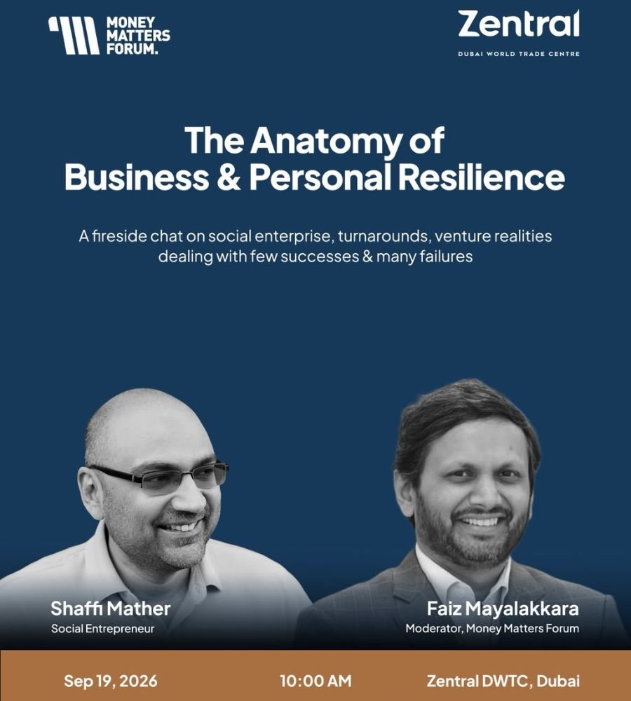 The Anatomy of Business & Personal Resilience – Money Matters Forum event flyer, September 2026